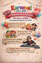 karneval a avalentýnská zábava - 14.2.2026 od 16:30