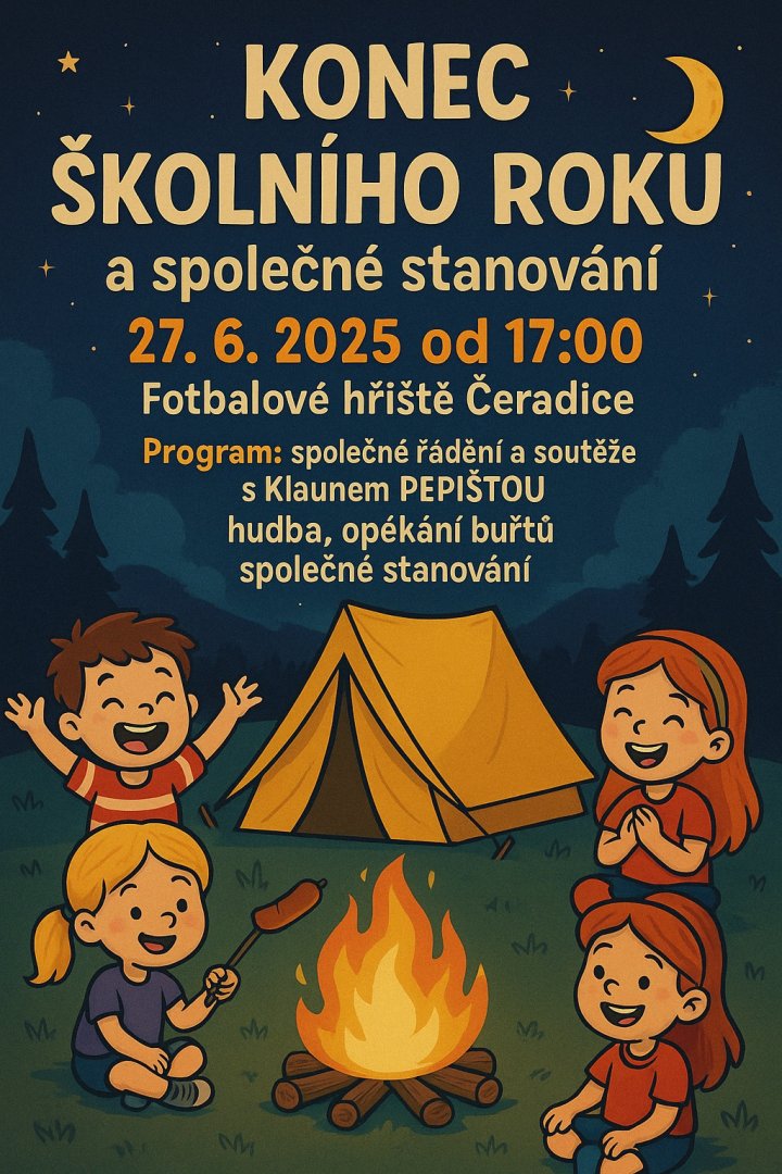 Konec školního roku a společné stanování